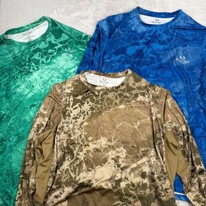 Realtree Fishing Mens 3XL Long Sleeve Performance Fishing Shirt Lot of 3 Camo
